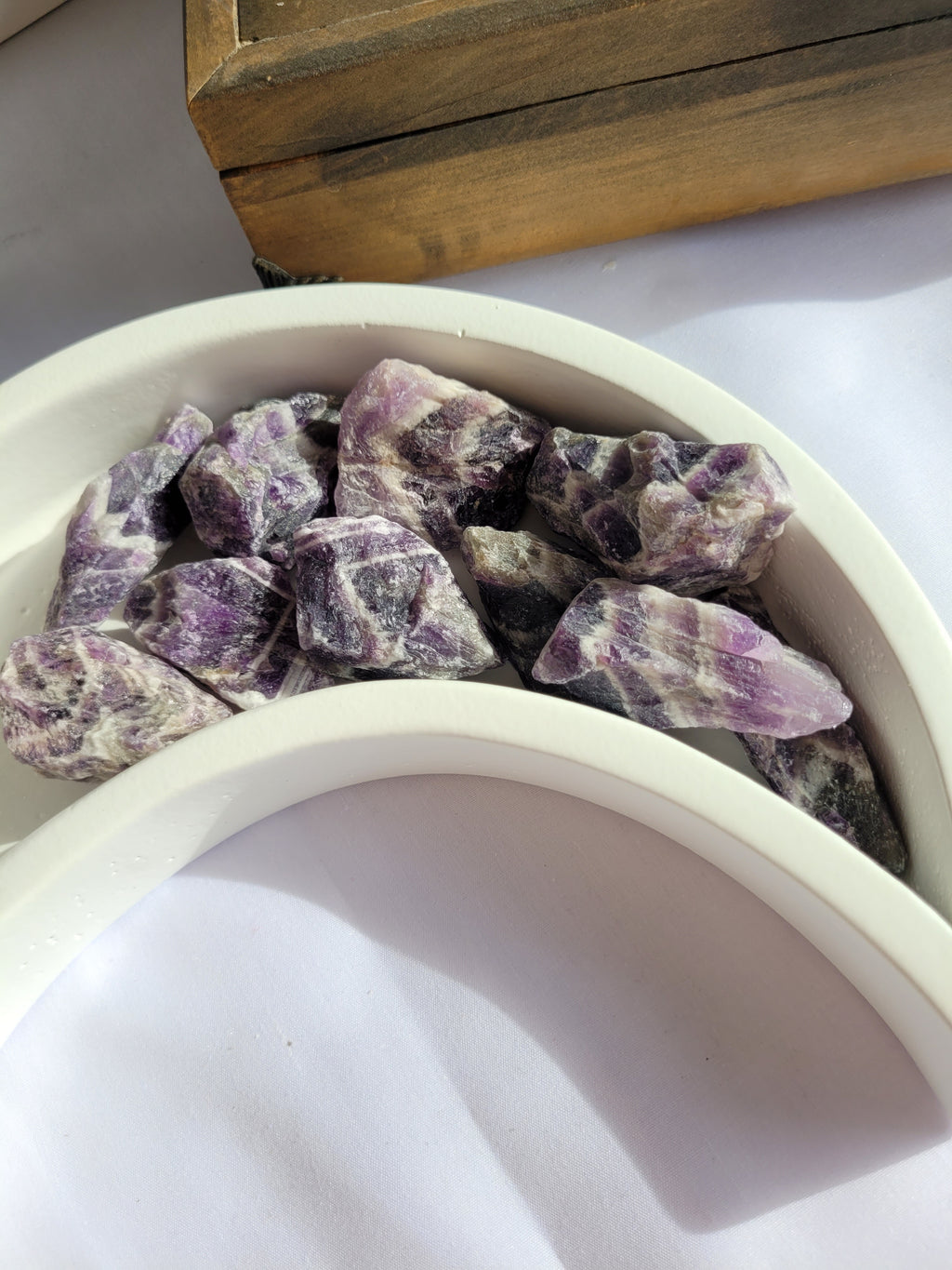 Chevron Amethyst Pieces