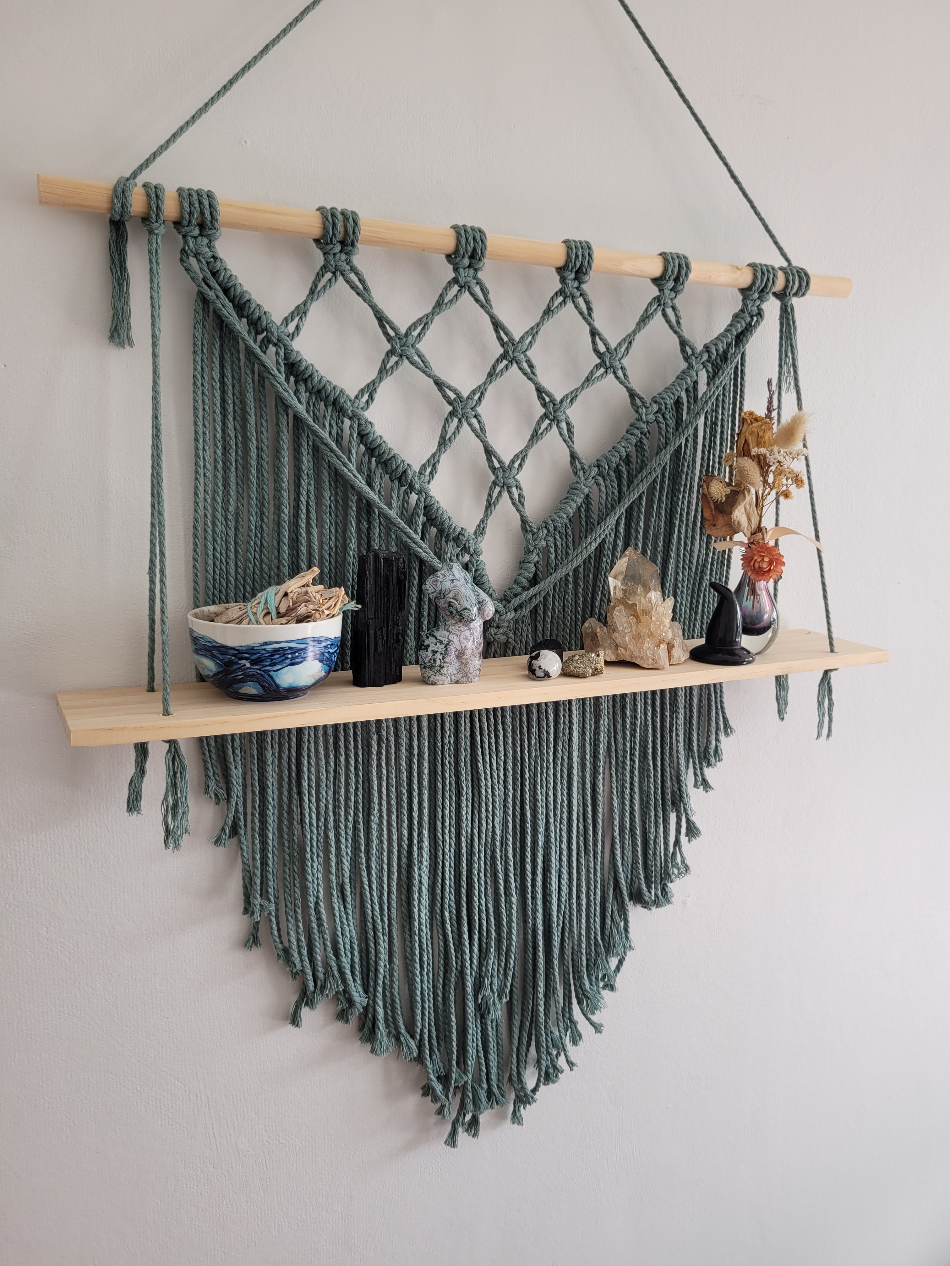 Macrame Shelf (Sage)