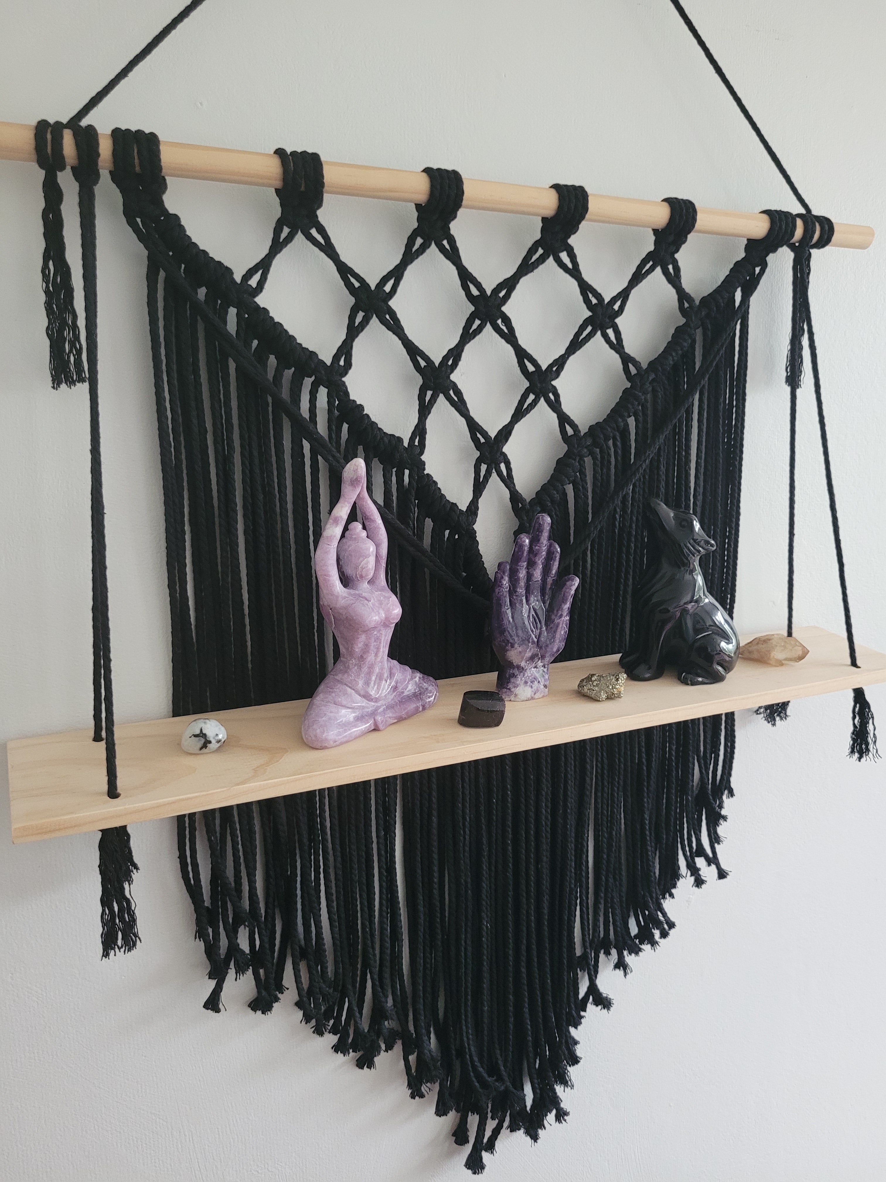 Macrame Shelf (Black)