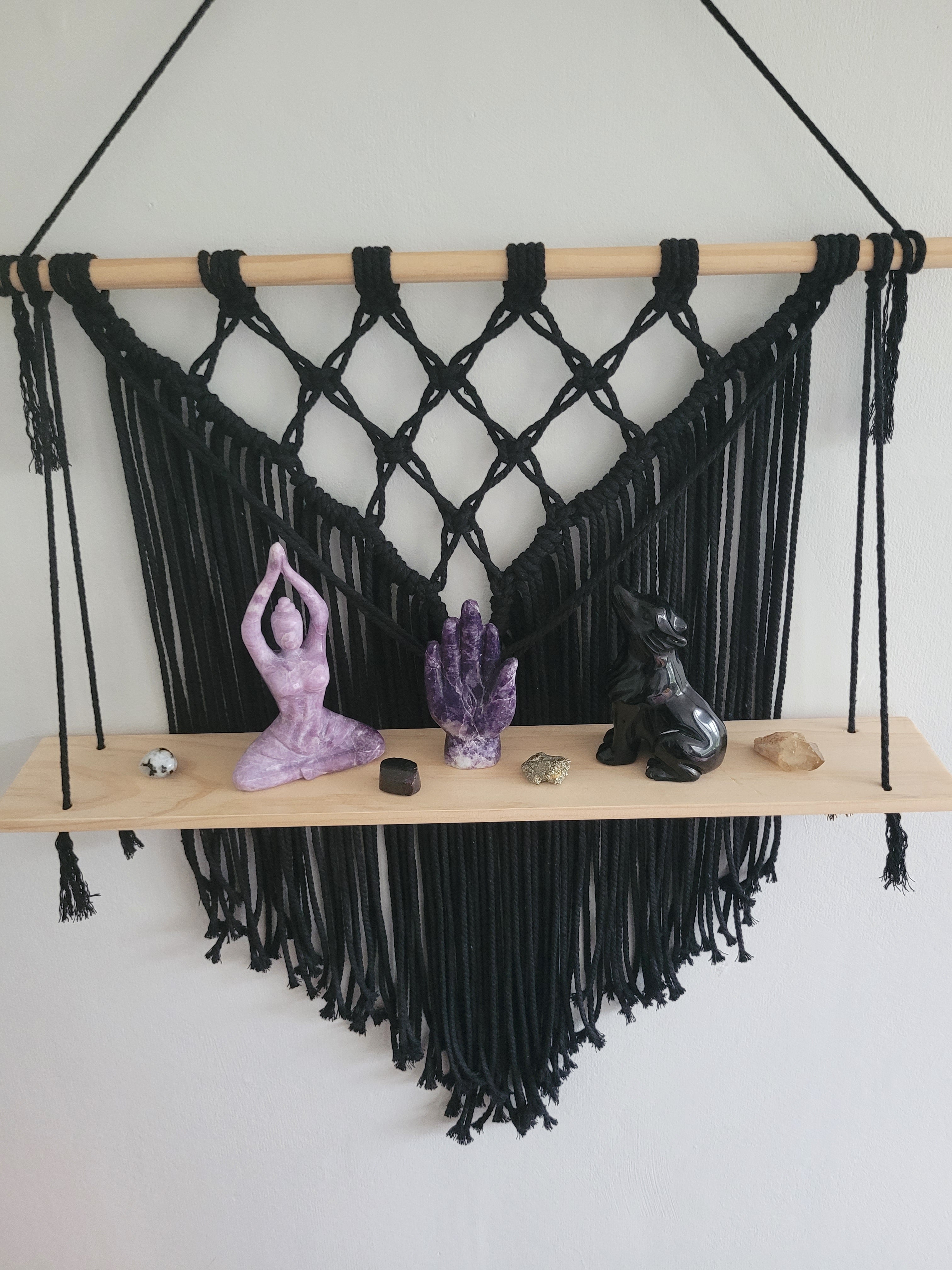 Macrame Shelf (Black)