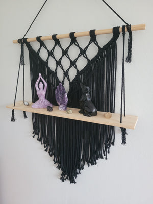 Macrame Shelf (Black)