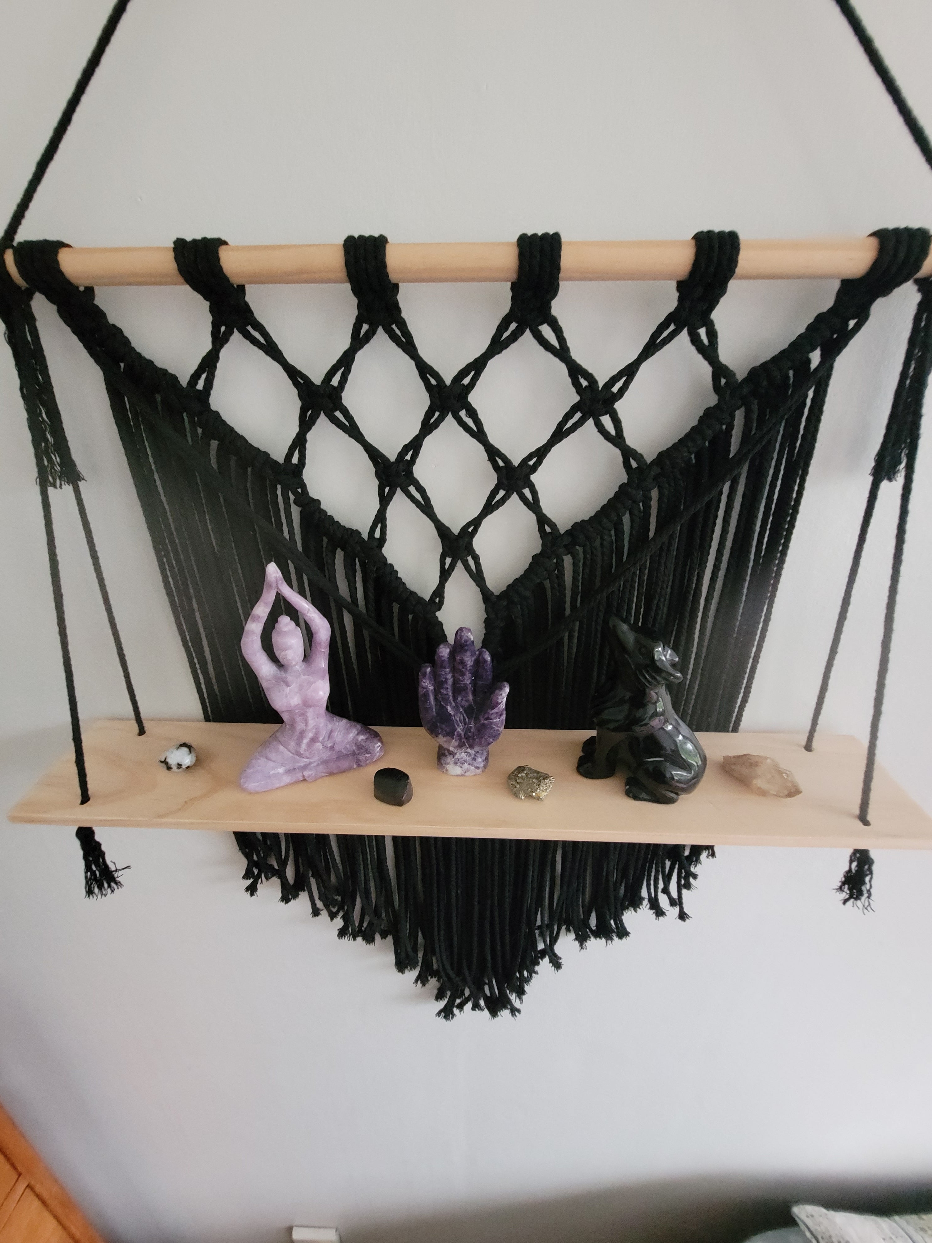 Macrame Shelf (Black)