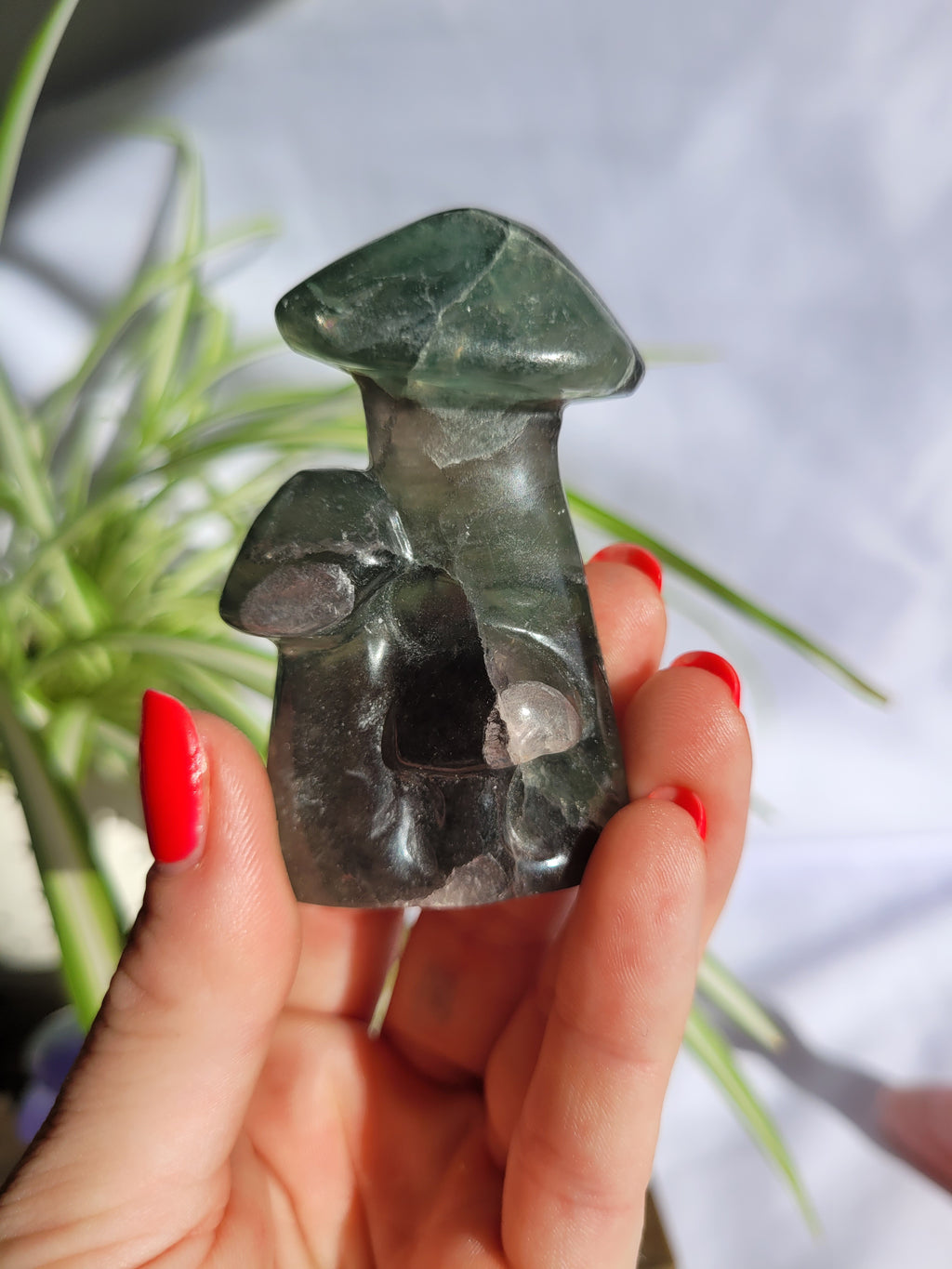 Green Fluorite Mushroom