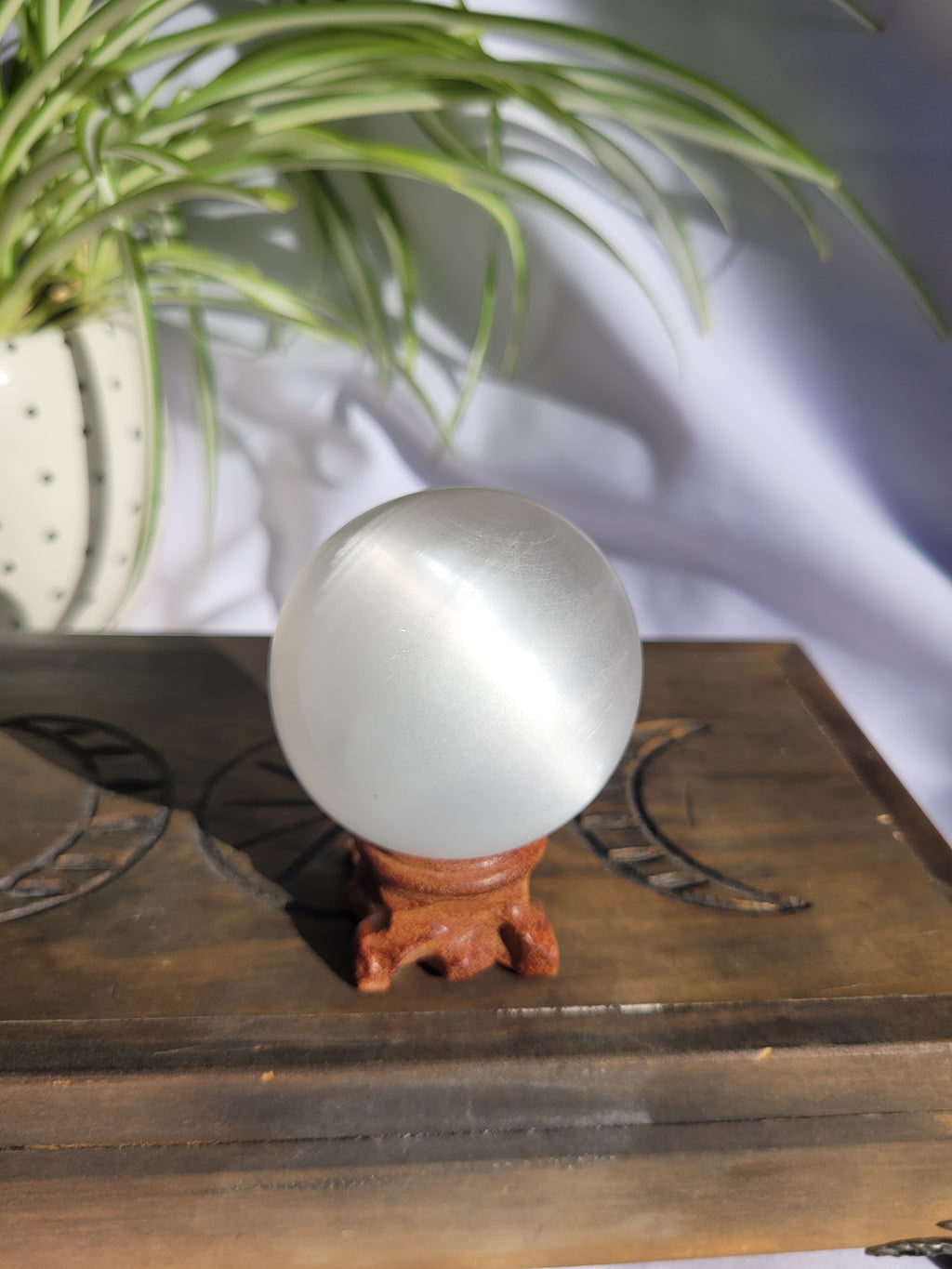 Satin Spar (Selenite) Sphere