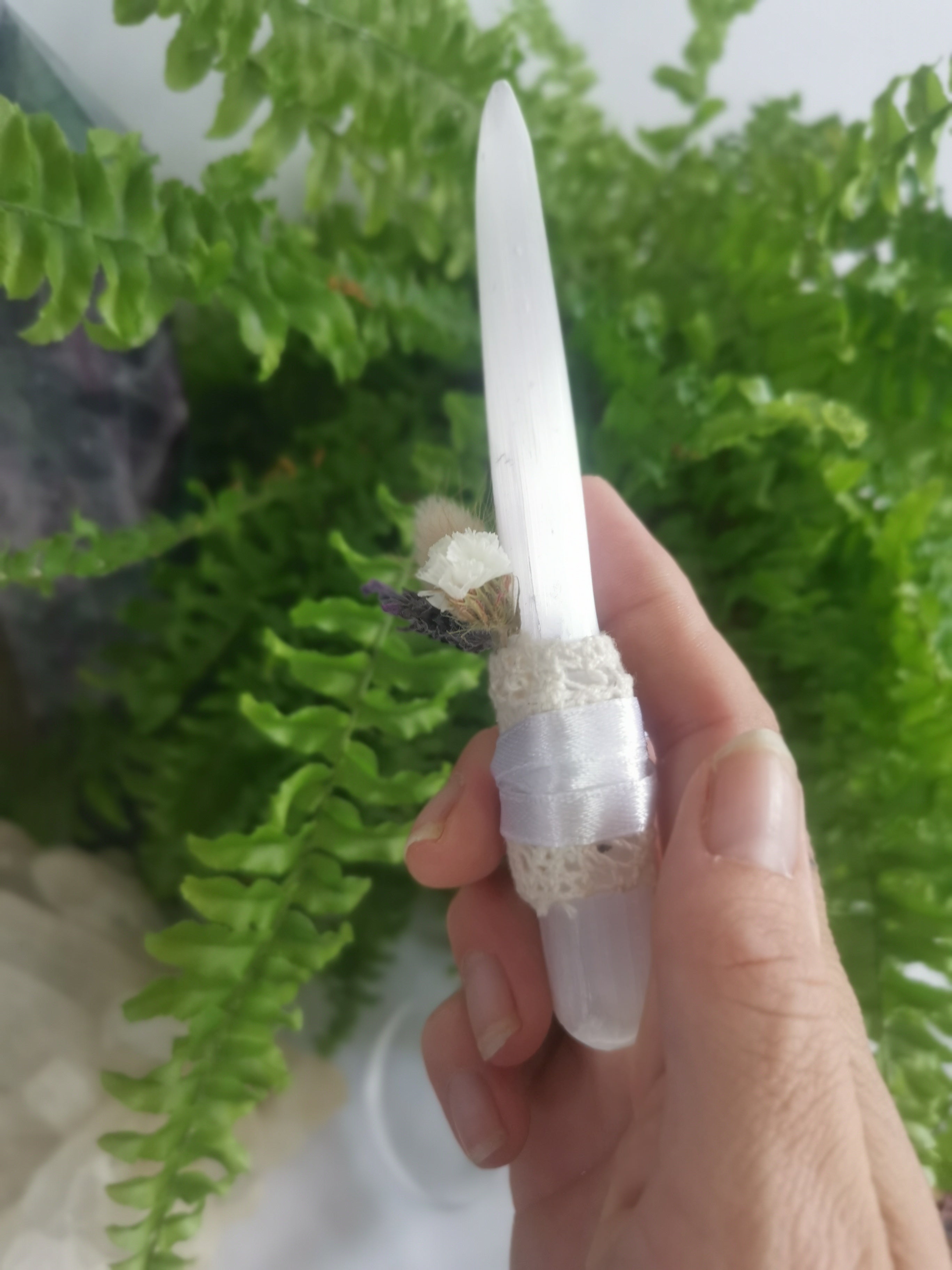 Satin Spar Ritual Knife