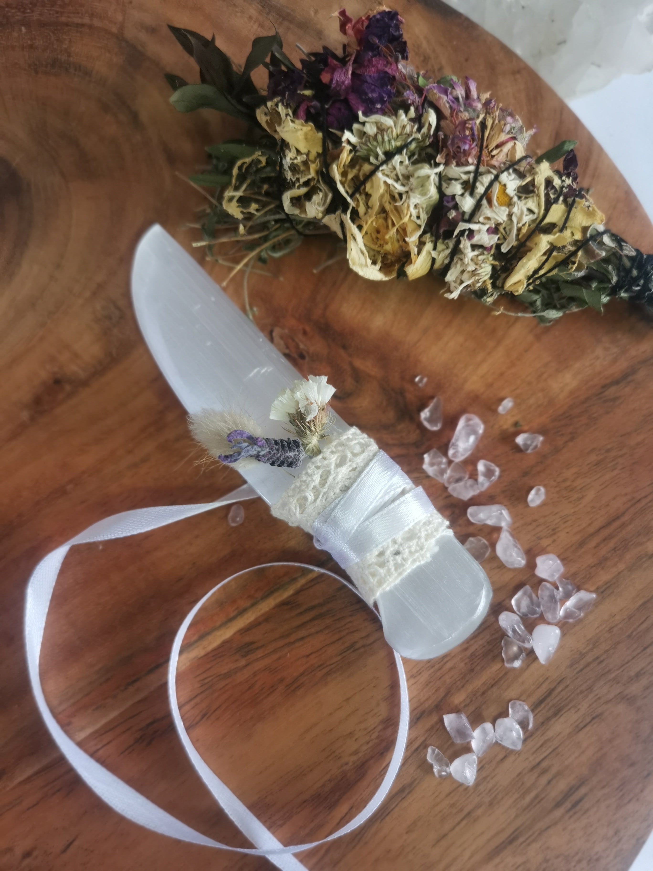 Satin Spar Ritual Knife