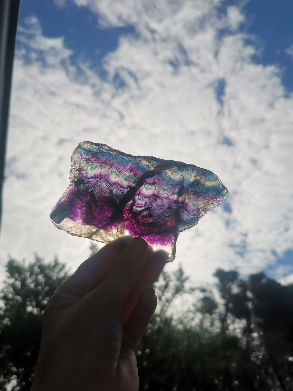 Rainbow Fluorite Slice