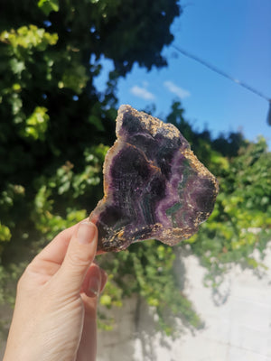 Rainbow Fluorite Slice