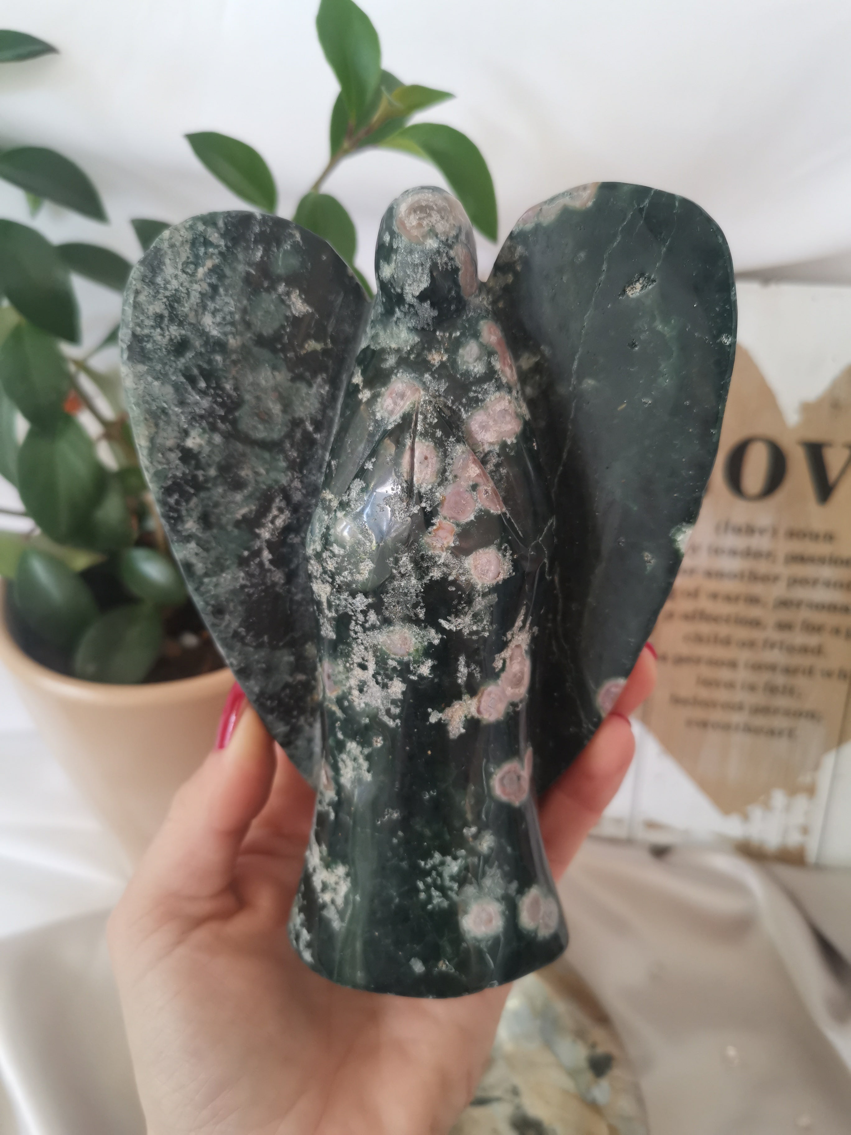 Moss Agate Angel