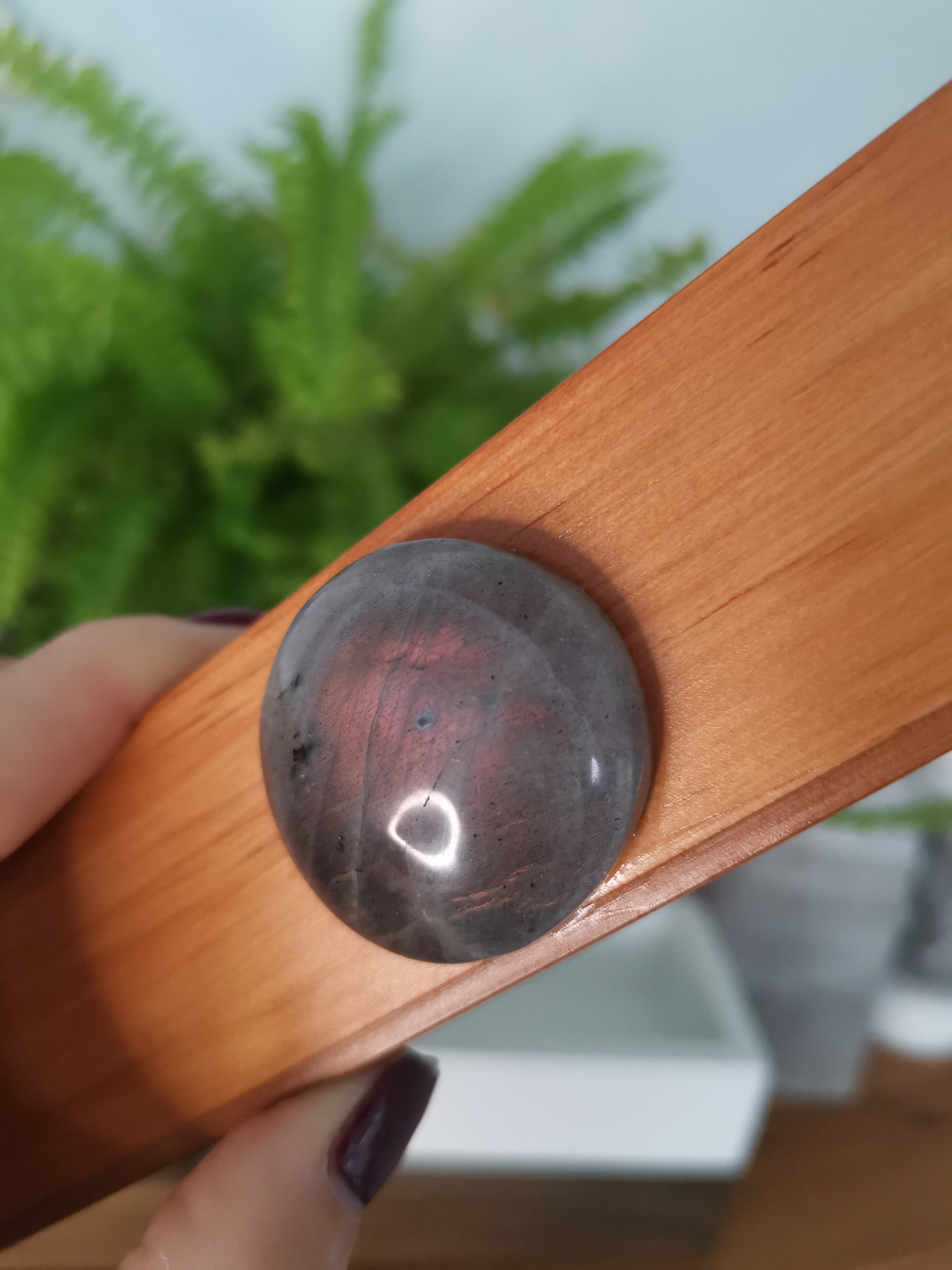 Windowsill Tray with Labradorite Full Moon